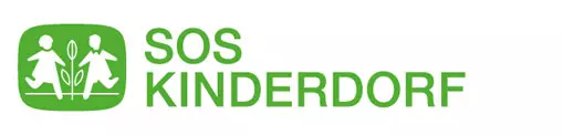SOS Kinderdorf Logo Organisation Kinderhilfe Branding Logo von SOS Kinderdorf mit zwei stilisierten Kindern und Schriftzug