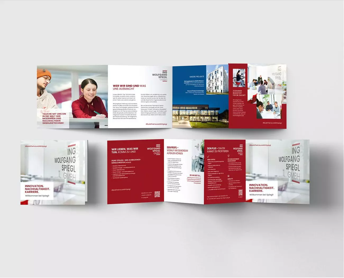Imagebroschüre ING Wolfgang Spiegl GmbH Folder Corporate Design Print Gestaltung magebroschüre der ING Wolfgang Spiegl GmbH mit mehrseitigem Folder und Gestaltung im Corporate Design mit Text und Bildern